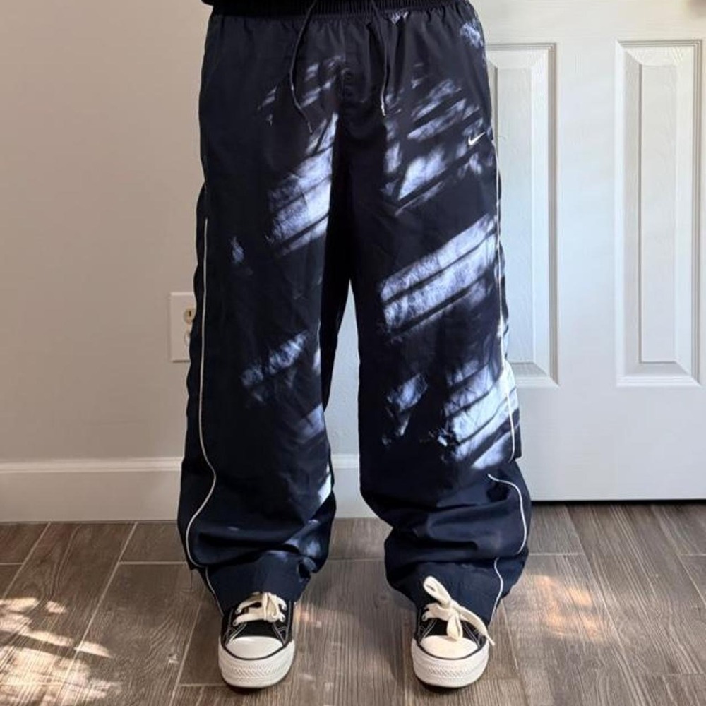 Vintage Y2K 2000s Nike baggy navy blue track pants size XL